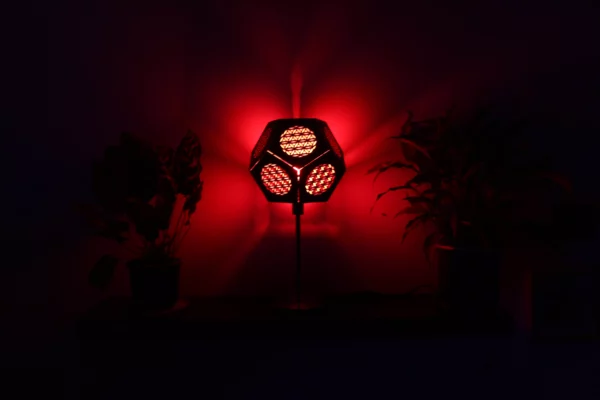 RGB Tischlampe Dodekaeder Blume des Lebens 3