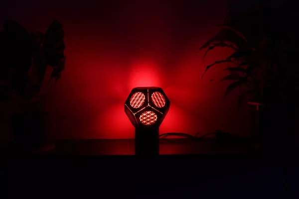 RGB Tischlampe Dodekaeder klein Blume des Lebens 4