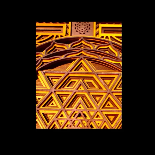 Multilayer Mandala Shri Yantra Schwarz Gold 4