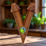 kuripe aus bocote pilzform mit swarovski kristall hauptbild