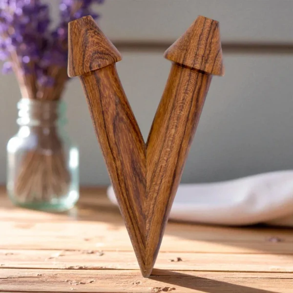 kuripe aus bocote pilzform mit swarovski kristall rückseite