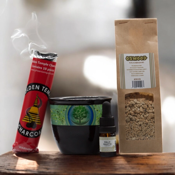 Räucher Set Palo Santo Öl Baum des Lebens