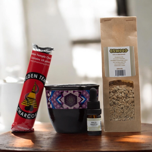 Räucher Set Palo Santo Öl Blume des Lebens